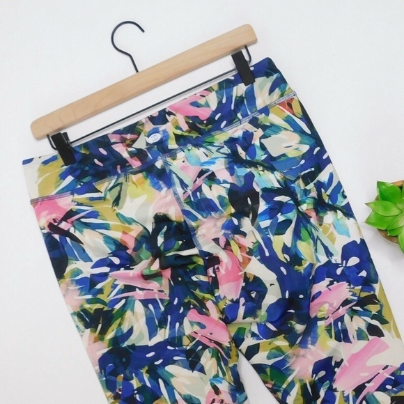 NWT! Anthropologie PURE + GOOD • Crop Floral Legging Palm Tropical ~ X-Large - Picture 10 of 11